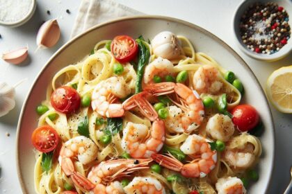 Indulge in Creamy Garlic Shrimp Pasta: A Flavorful Delight