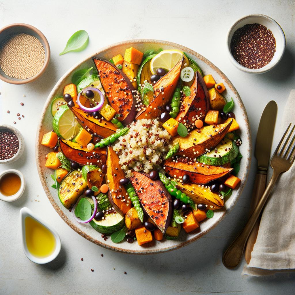 Nutritious Delight: Roasted Sweet Potato and Quinoa Fusion
