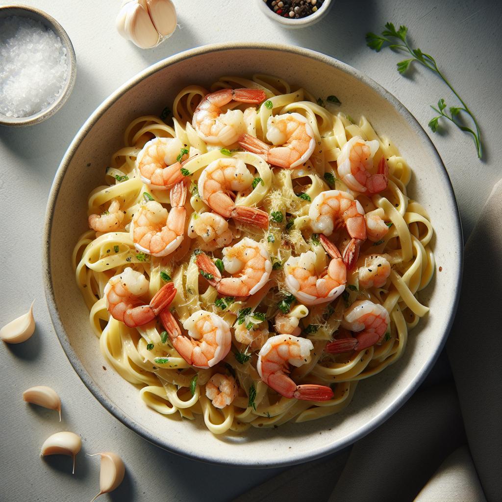 Indulge in Creamy Garlic Shrimp Pasta: A Flavorful Delight