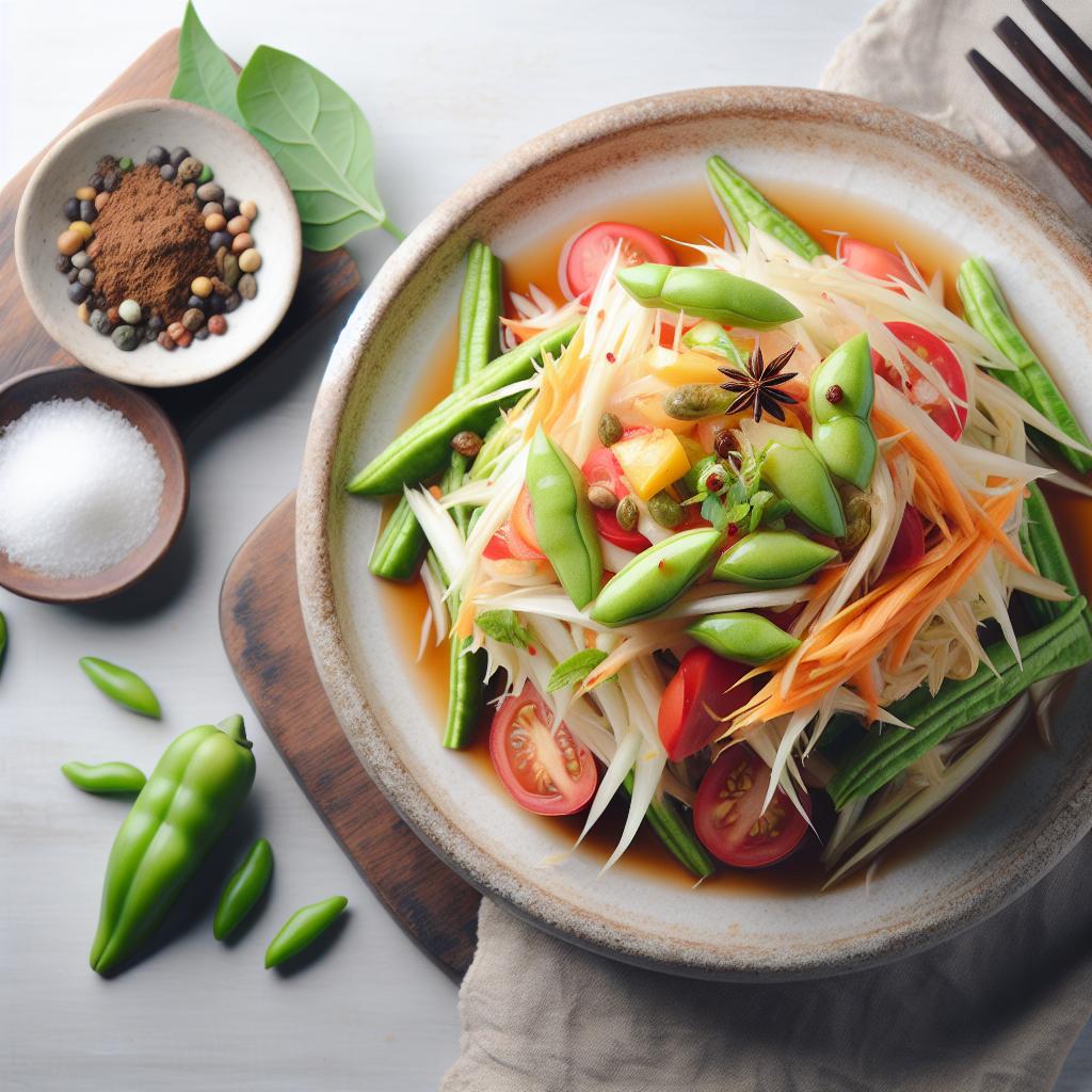 Thai Green Papaya Salad: Asia's Zesty Culinary Treasure