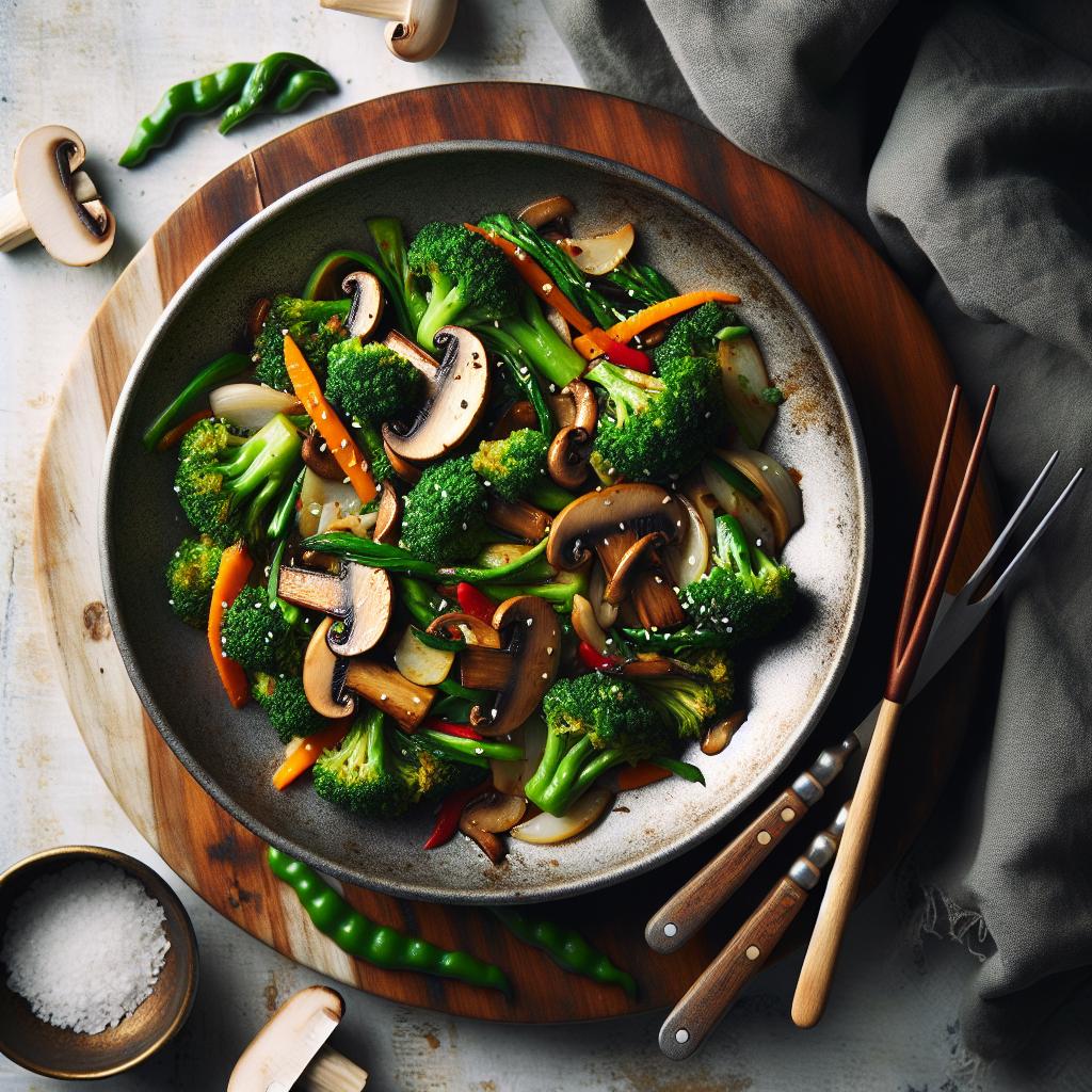 Sizzling Sautéed Mushroom & Broccoli Stir-Fry Delight