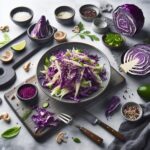 Effortless Purple Cabbage Prep: Shred, Slice & Peel Tool
