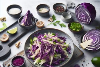 Effortless Purple Cabbage Prep: Shred, Slice & Peel Tool