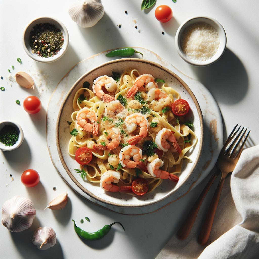 Indulgent Creamy Garlic Shrimp Pasta: A Flavorful Delight