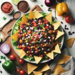 Zesty Black Bean Salsa: Perfect Pairing with Crunchy Corn Chips