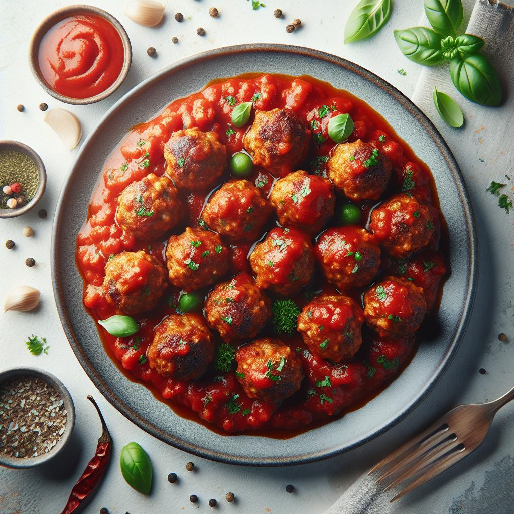 Savory Turkey Meatballs Simmered in Rich Marinara Sauce