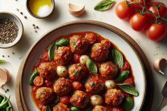 Savory Turkey Meatballs Simmered in Zesty Marinara Sauce