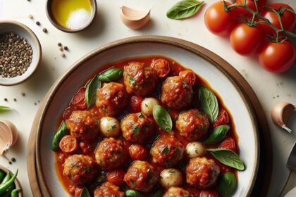 Savory Turkey Meatballs Simmered in Zesty Marinara Sauce