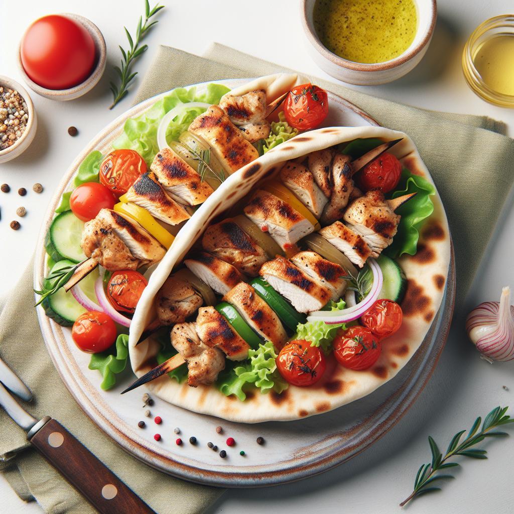 Savor the Flavor: Chicken Souvlaki Wrapped in Warm Pita