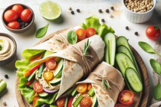 Wholesome Homemade Hummus & Veggie Wraps: Fresh and Flavorful!