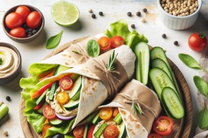 Wholesome Homemade Hummus & Veggie Wraps: Fresh and Flavorful!