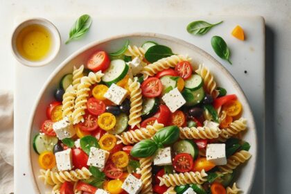 Mediterranean Magic: Greek Pasta Salad with Tangy Feta Flair