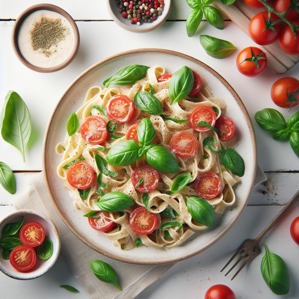 Savor the Flavor: Creamy Tomato Pasta with Fresh Basil Bliss