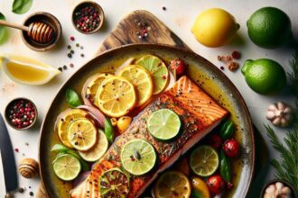 Zesty Baked Salmon with Honey & Lime: A Flavorful Delight