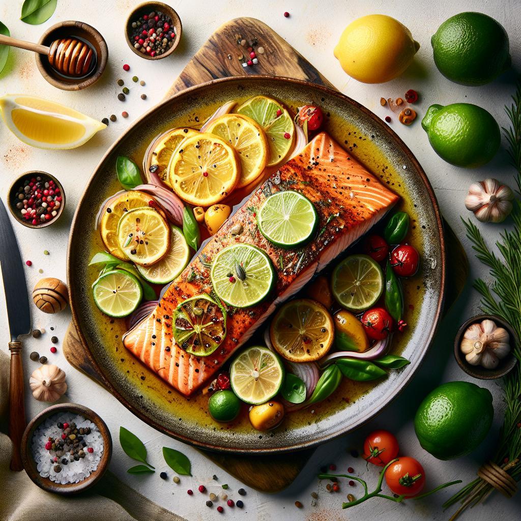 Zesty Baked Salmon with Honey & Lime: A Flavorful Delight