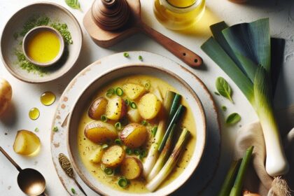 Golden Comfort: Roasted Potato and Leek Soup Recipe