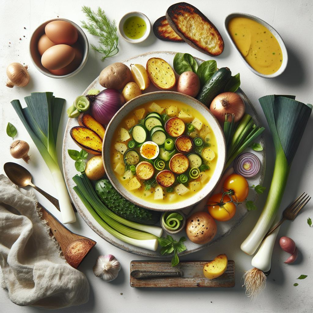Golden Comfort: Roasted Potato and Leek Soup Recipe
