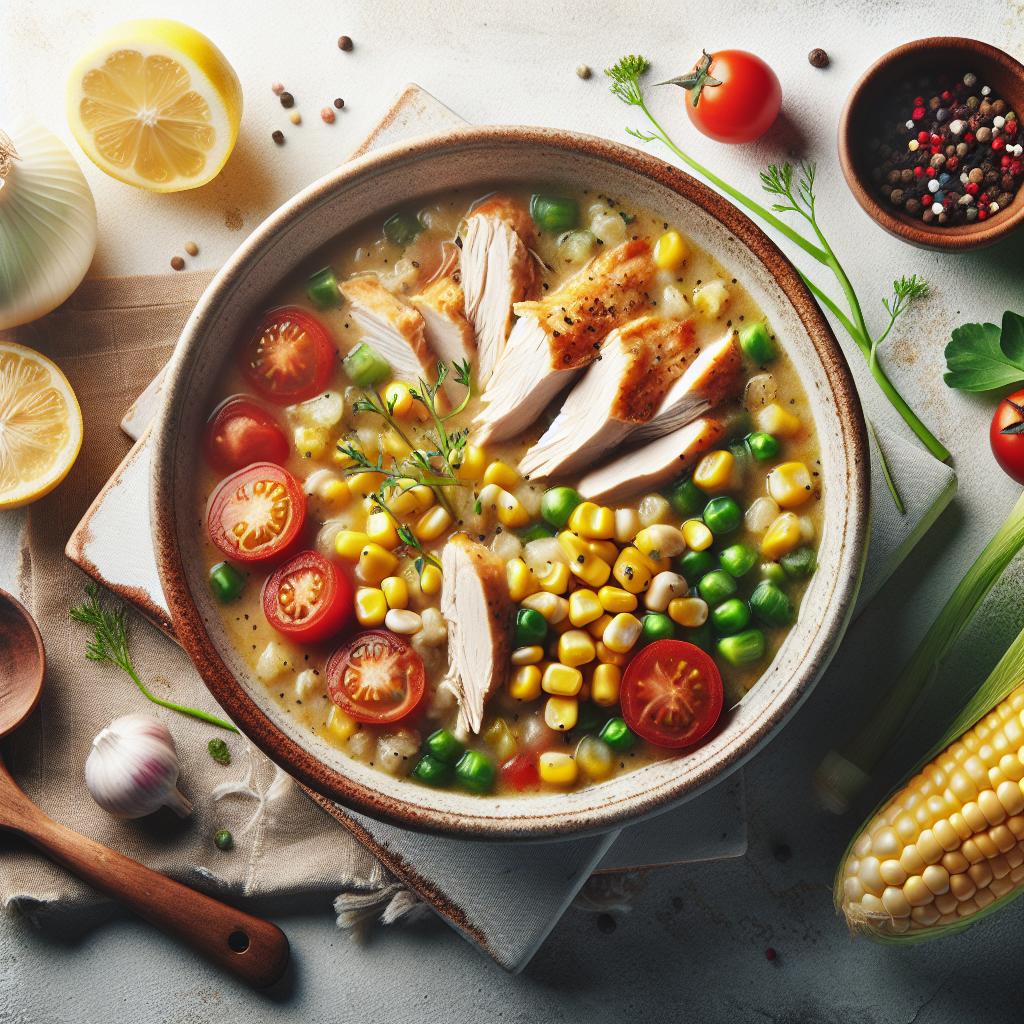 Hearty Chicken and Corn Chowder: A Cozy Bowl of Comfort