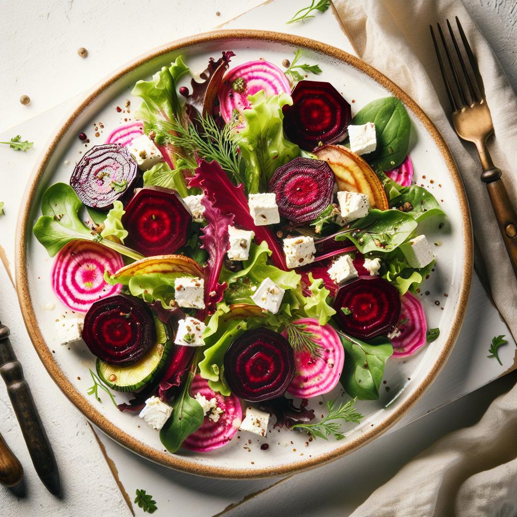 Bright Bites: Roasted Beet Salad with Creamy Goat Cheese