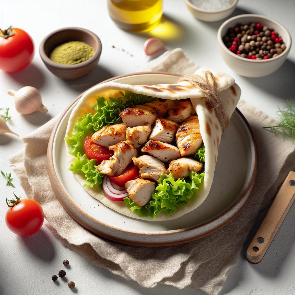 Savor the Flavor: Chicken Souvlaki Wrapped in Warm Pita