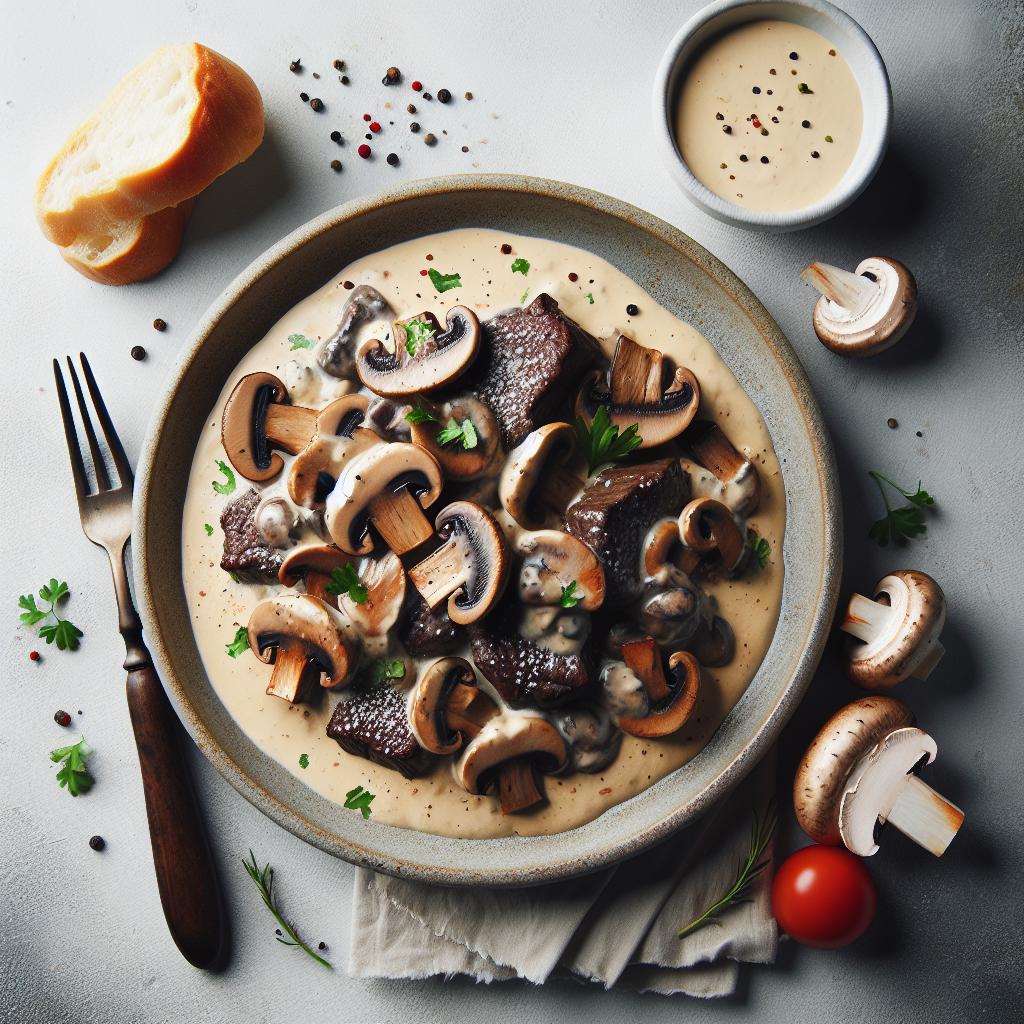 Savor the Classic: Creamy Beef Stroganoff with Mushrooms