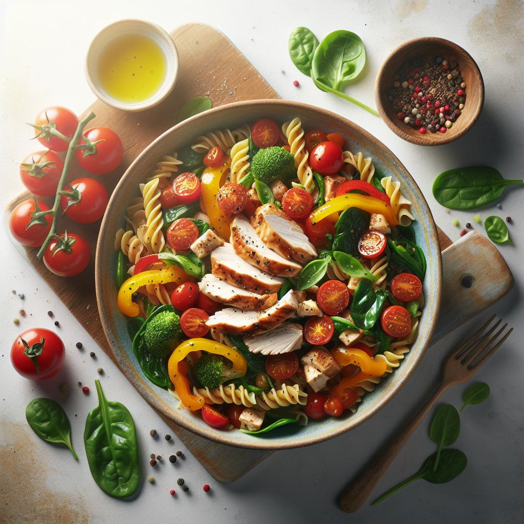 Healthy Chicken and Vegetable Pasta: A Colorful Delight