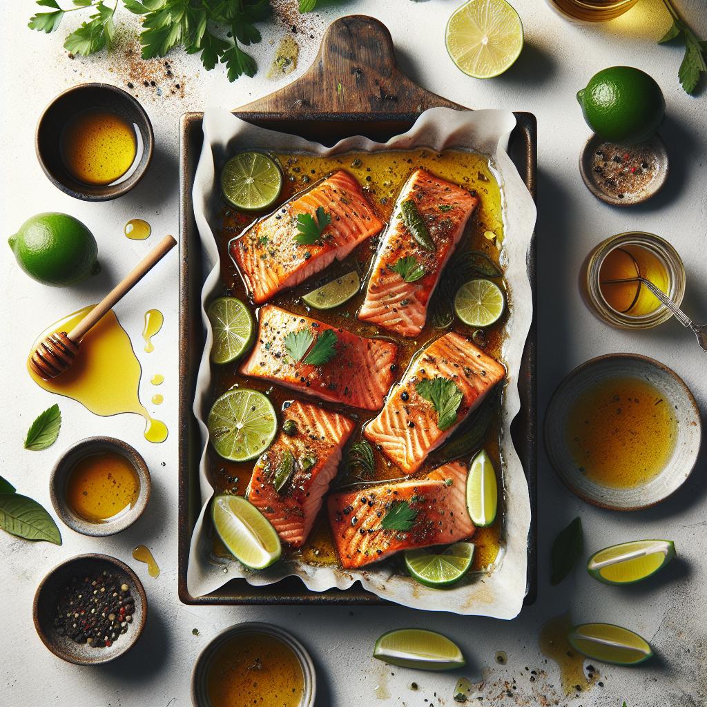 Zesty Baked Salmon with Honey & Lime: A Flavorful Delight