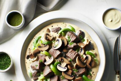 Savor the Classic: Creamy Beef Stroganoff with Mushrooms