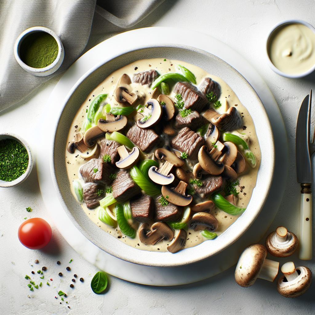 Savor the Classic: Creamy Beef Stroganoff with Mushrooms