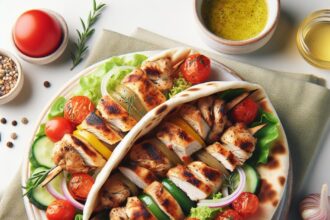 Savor the Flavor: Chicken Souvlaki Wrapped in Warm Pita