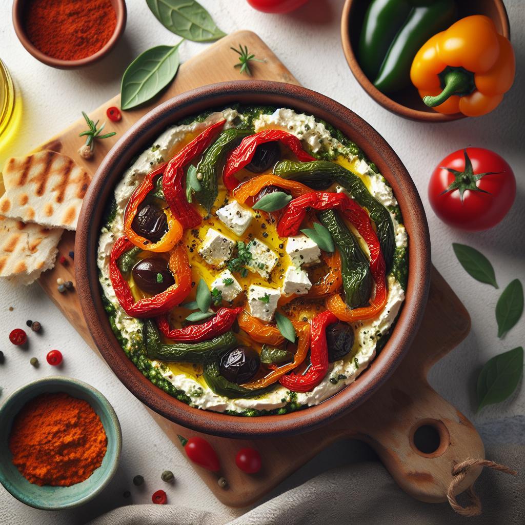 Smoky Roasted Pepper & Feta Dip: A Flavorful Delight