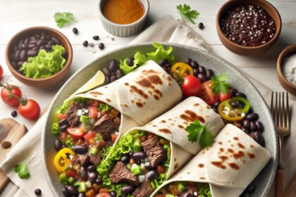 Savor the Flavor: Beef Burritos with Black Beans Delight