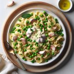 Savor the Flavor: Creamy Garlic Pasta with Sweet Peas Delight