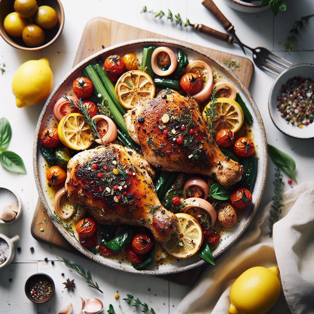 Zesty Lemon Herb Roasted Chicken Thighs: A Flavorful Feast