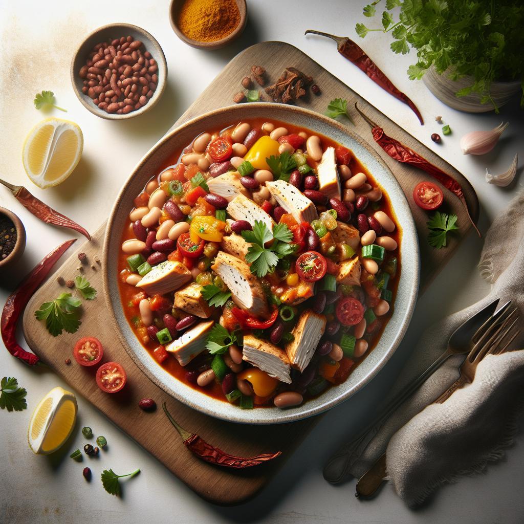 Hearty Chicken and Bean Chili: A Flavorful Comfort Dish