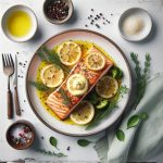 Luscious Baked Salmon with Zesty Lemon Butter Sauce Delight