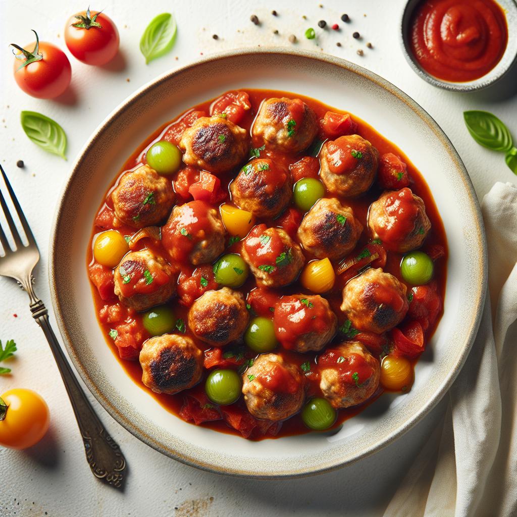Savory Turkey Meatballs Simmered in Rich Tomato Sauce
