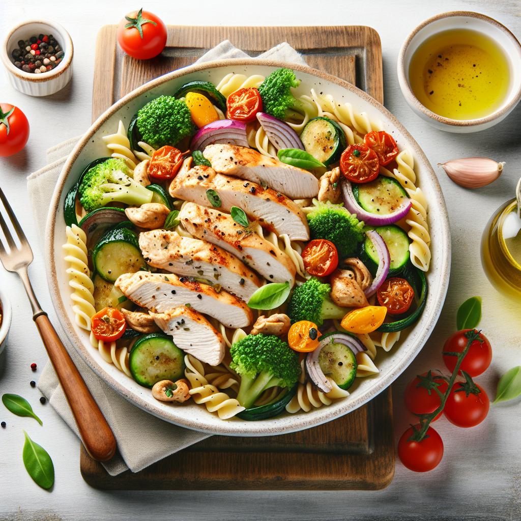 Wholesome Chicken and Vegetable Pasta: A Flavorful Feast
