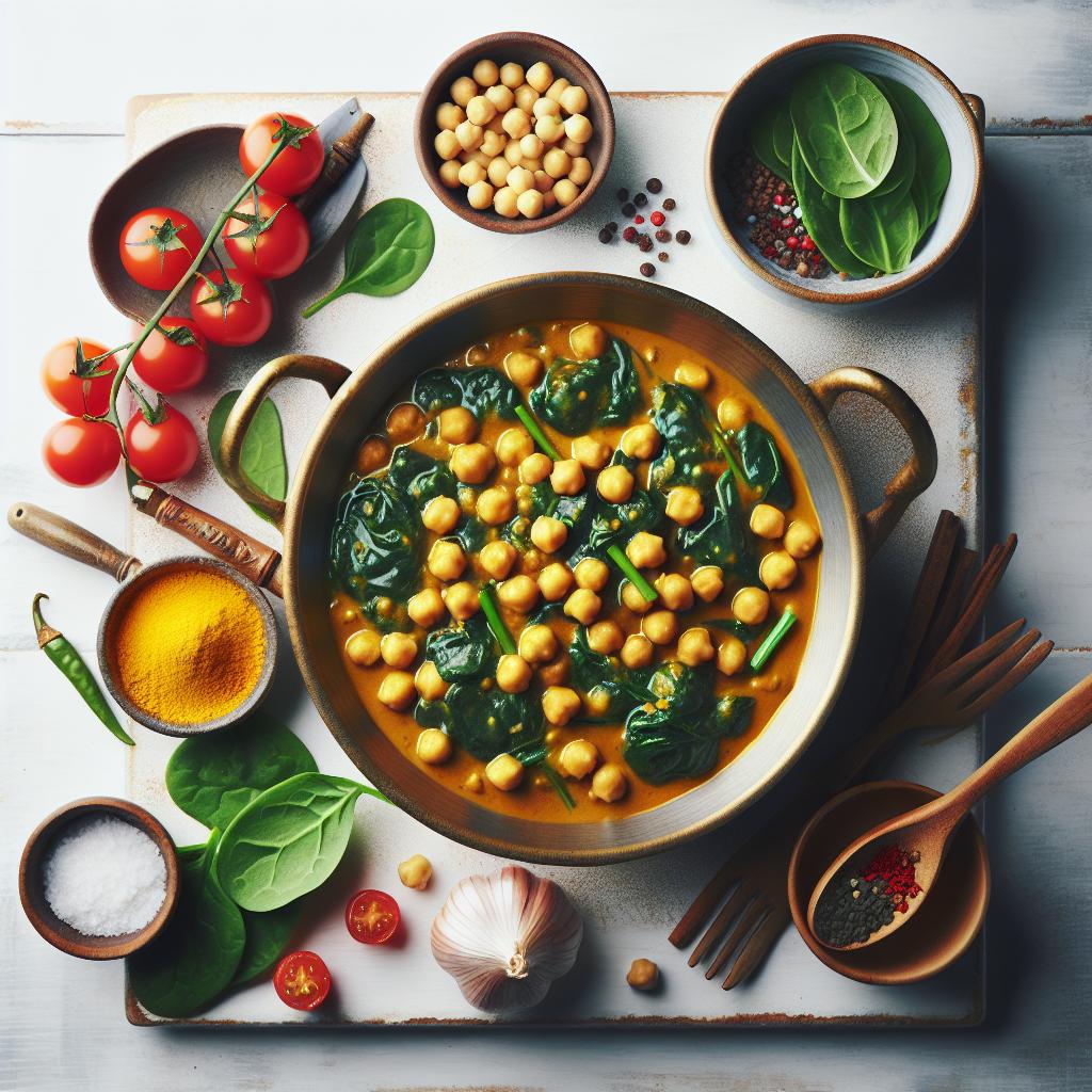 Wholesome Chickpea & Spinach Curry: A Flavorful Feast