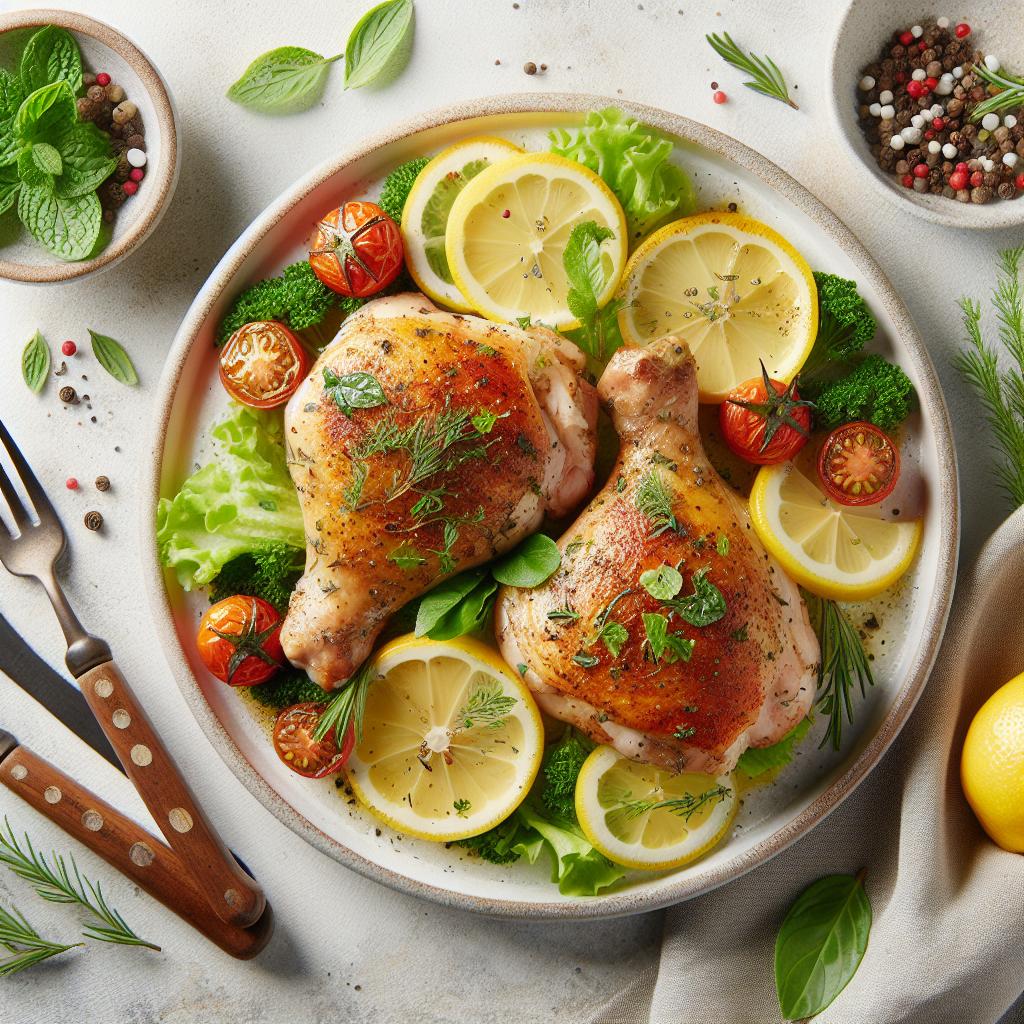 Zesty Lemon Herb Roasted Chicken Thighs: A Flavorful Feast