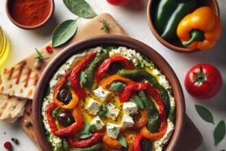 Smoky Roasted Pepper & Feta Dip: A Flavorful Delight