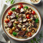 Savor Rich Beef Tips with Creamy Mushroom Gravy Delight