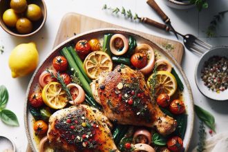 Zesty Lemon Herb Roasted Chicken Thighs: A Flavorful Feast