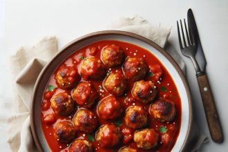 Savory Turkey Meatballs Simmered in Rich Tomato Sauce